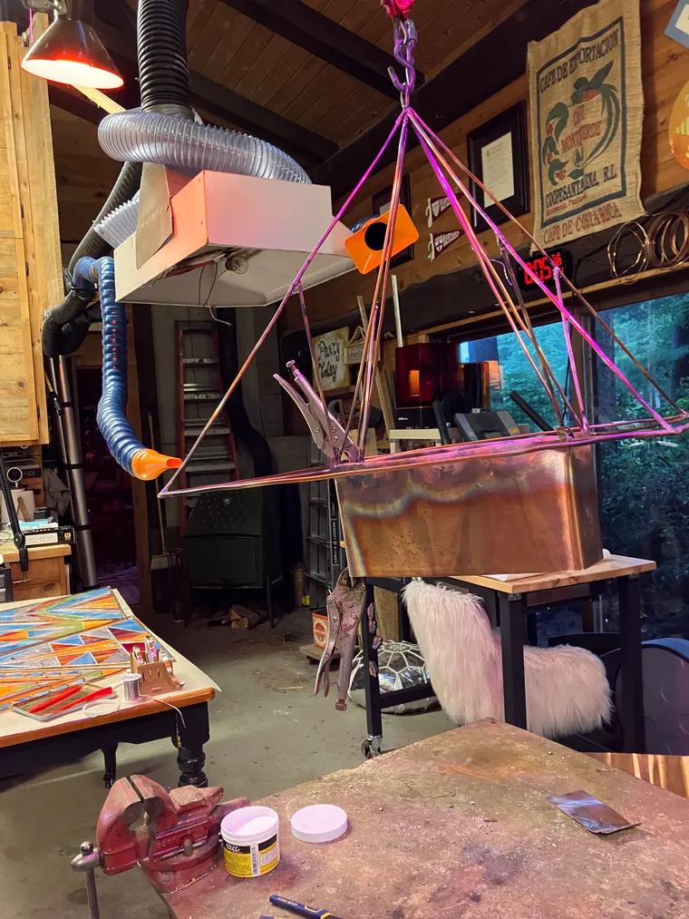 Hoopla Pyramid, construction photo