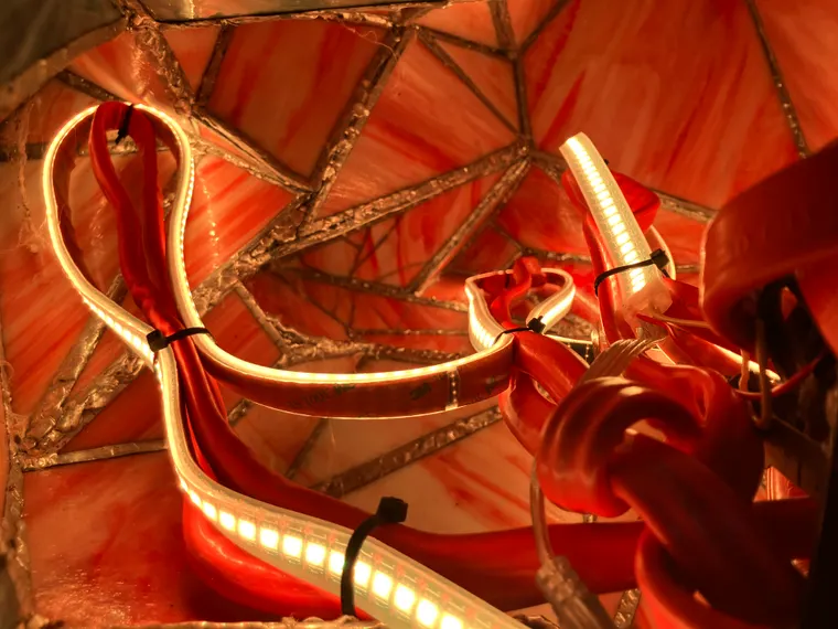 Geometric Torch, construction photo
