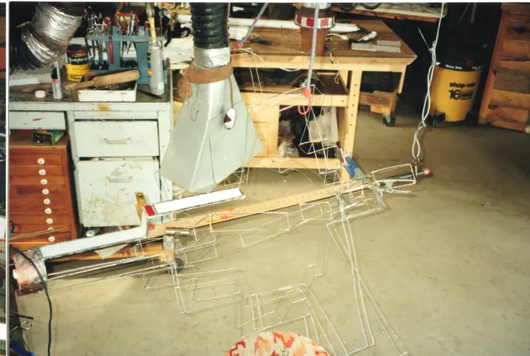 Four Stages of Evolution, construction photo