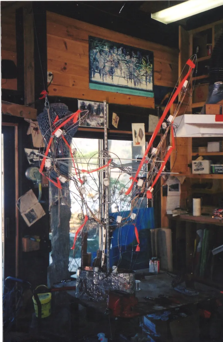 Unfinished Shed Dancers, construction photo