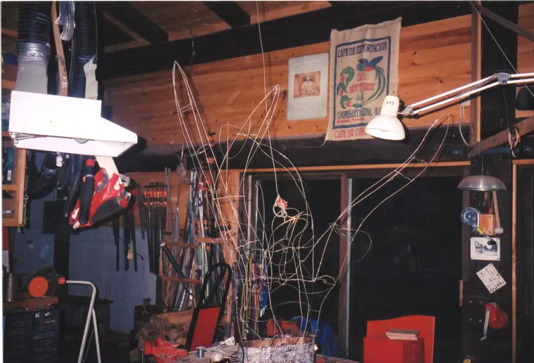 Unfinished Shed Dancers, construction photo