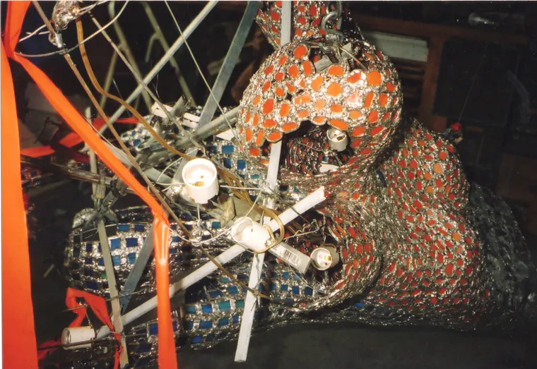 Unfinished Shed Dancers, construction photo