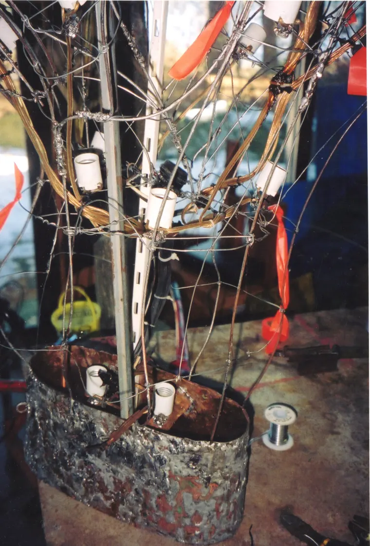 Unfinished Shed Dancers, construction photo