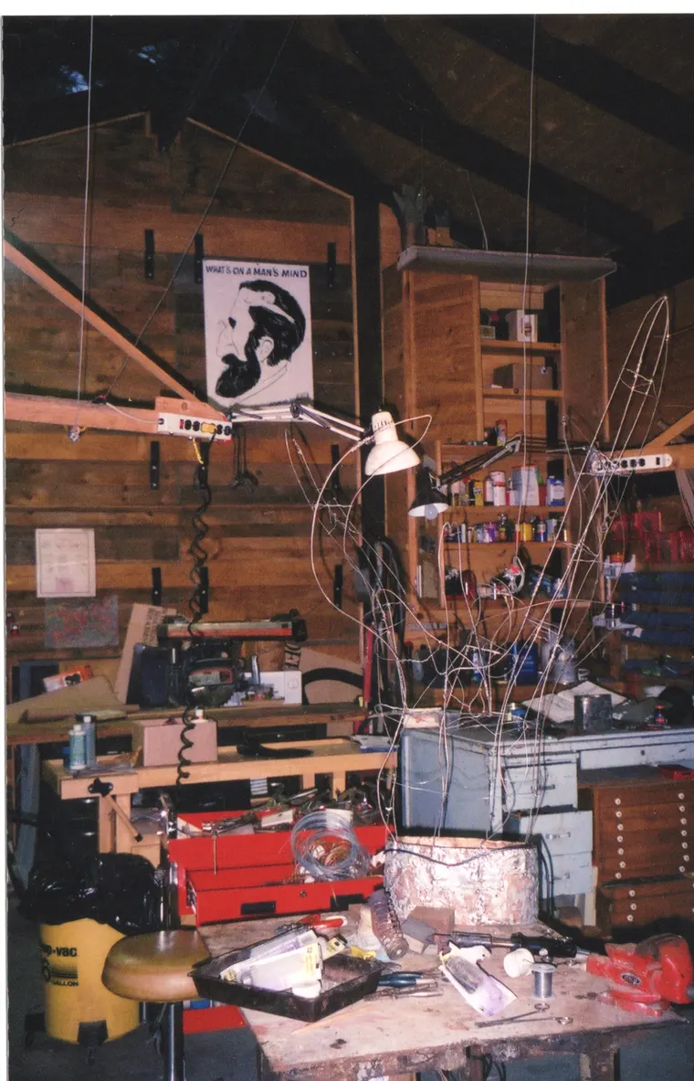 Unfinished Shed Dancers, construction photo